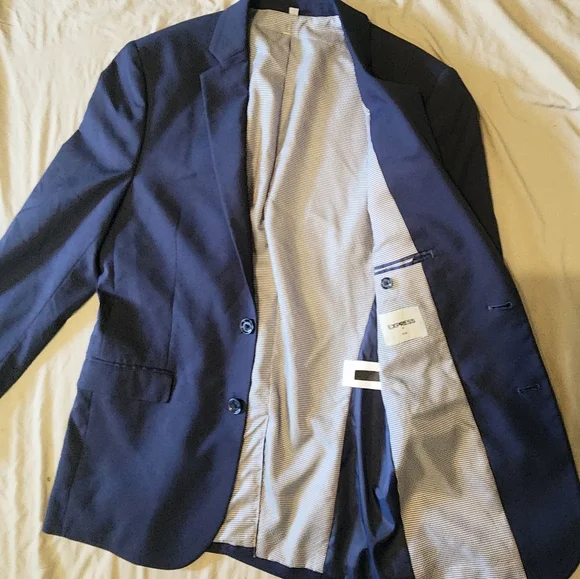 Express Men's‎ Navy Blazer - Picture 2 of 5